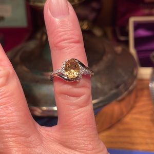 Sterling silver and 10k Citrine ring